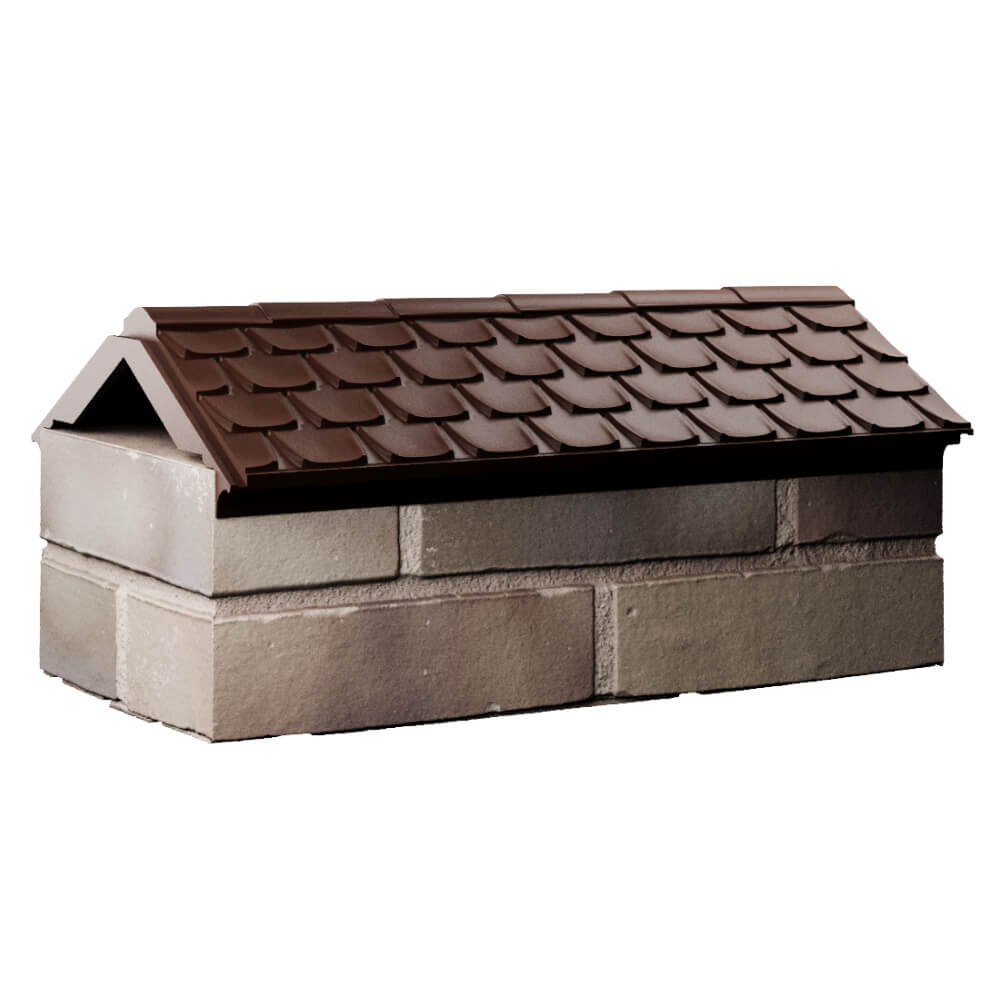 Парапет Zking Эльбрус Коричневый с посадкой на 1 кирпич (255мм) Подольск фото