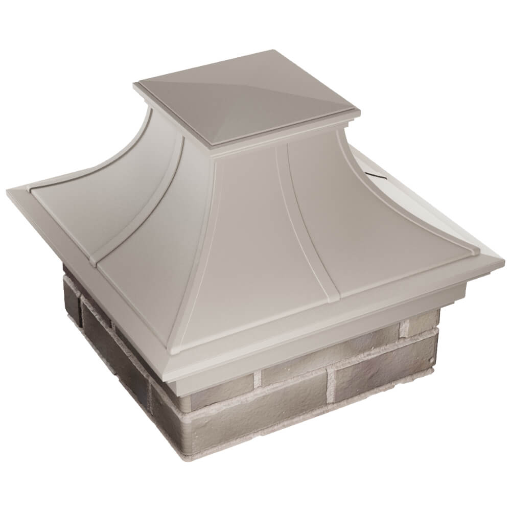 Колпак Zking Монблан Премиум Бежевый на столб 1.5х1.5 кирпича (385х385мм) в Подольске фото