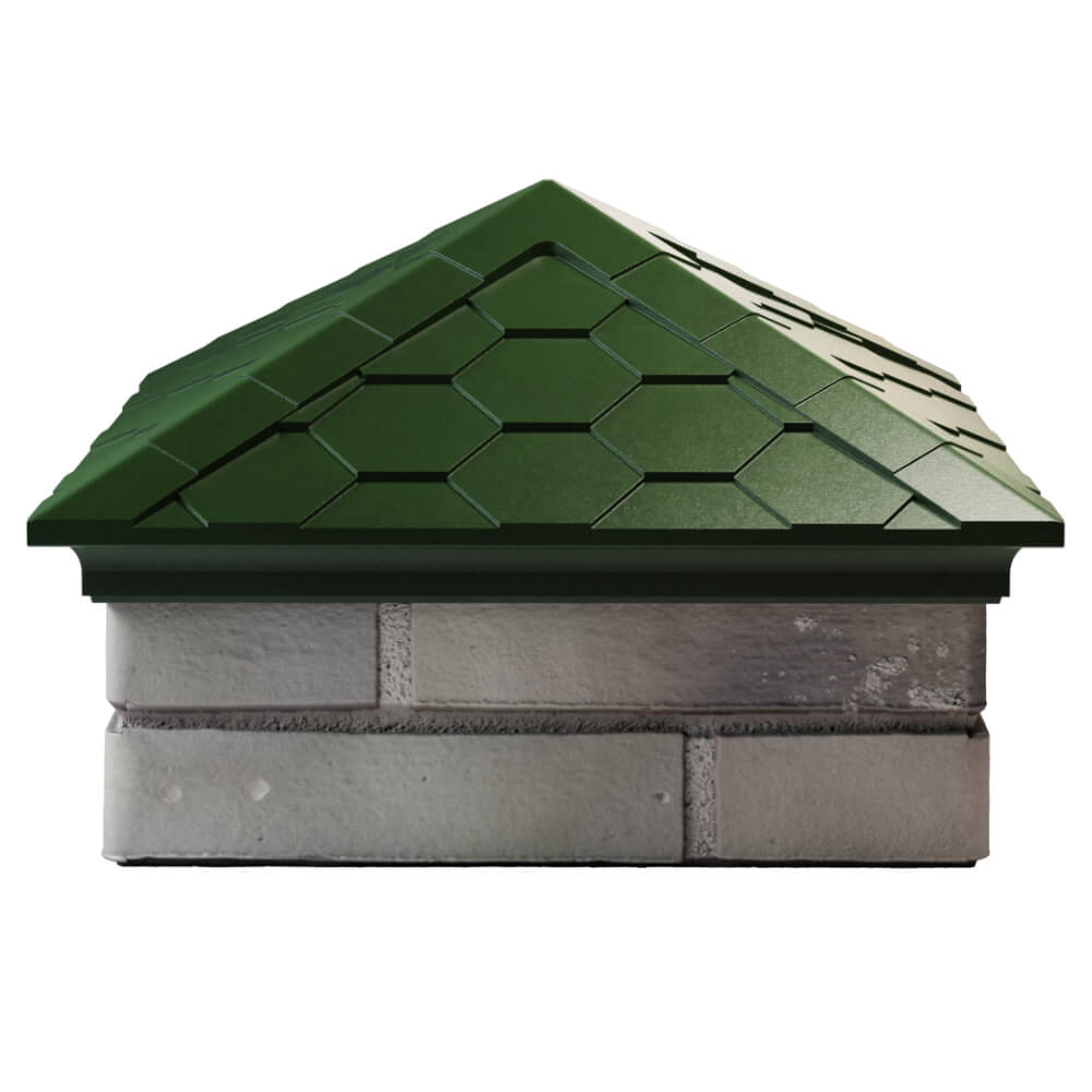 Колпак Zking Эверест Зеленый на столб 1.5х1.5 кирпича (390х390мм) Подольск фото